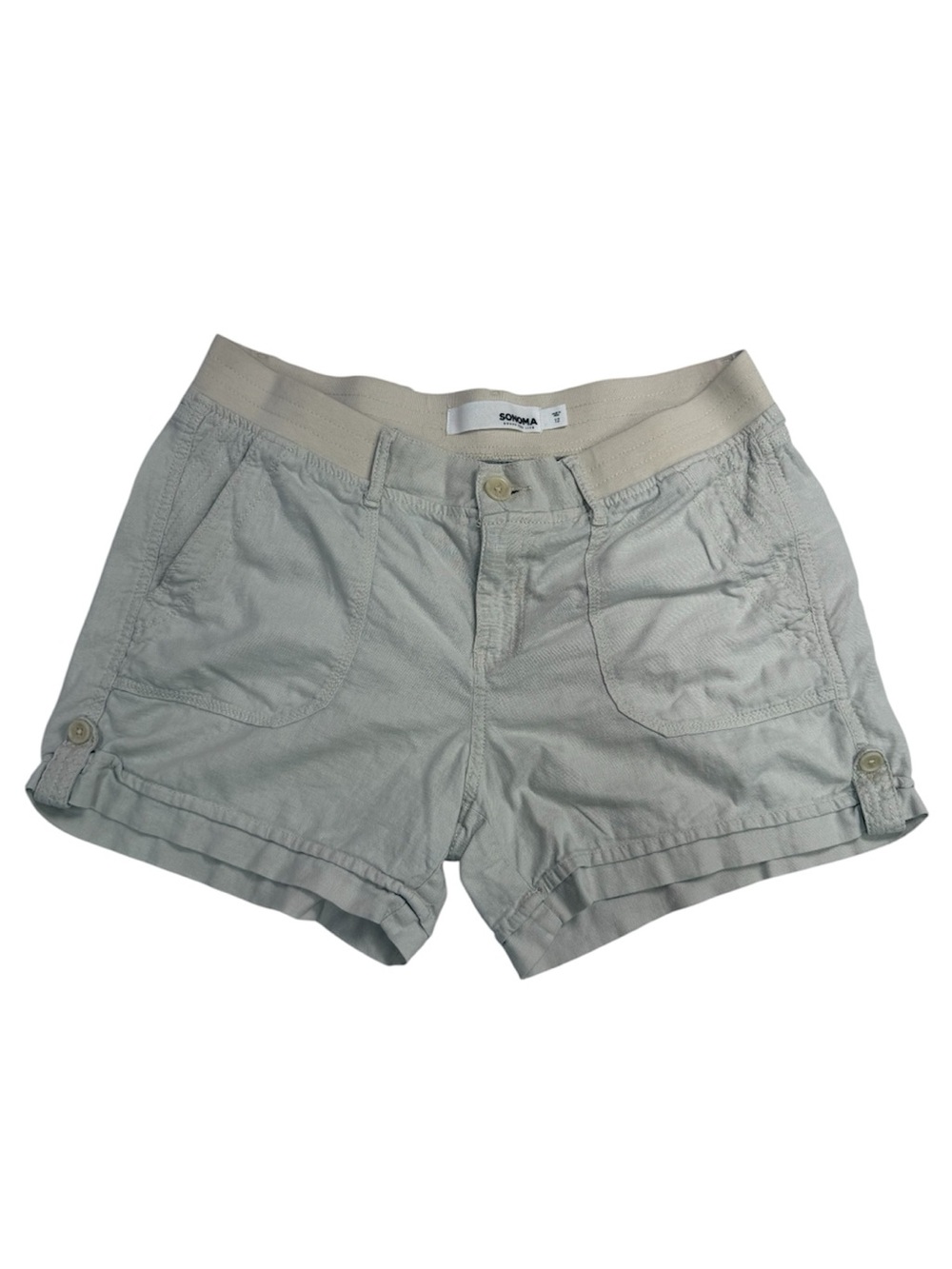 Sonoma Tan Casual Women's Cotton-Blend Shorts Size 12